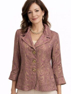 Vivian Shyu Gold flex Blazer size XL coat